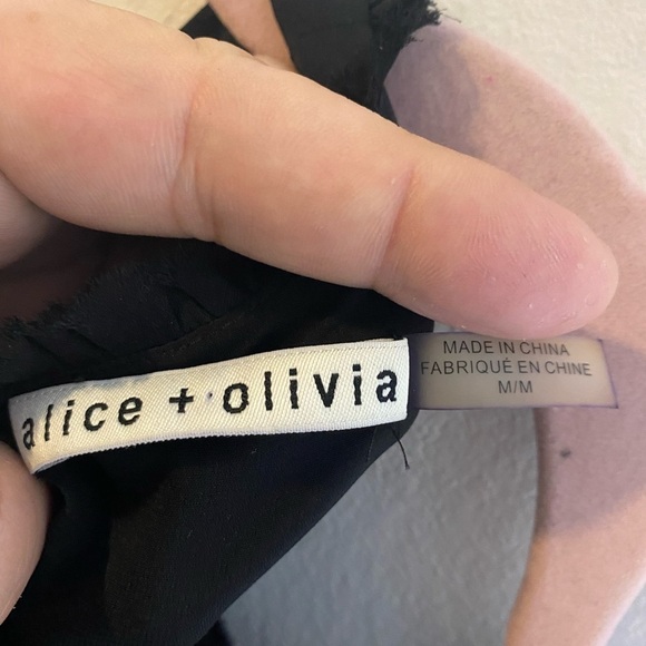 alice+olivia Cabot Cold-Shoulder Ruffle Silk Top - Picture 6 of 6